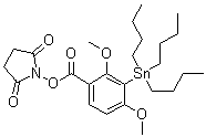 CAS # 122452-56-6, 1-[[2,4-Dimethoxy-3-(tributylstannyl)benzoyl]oxy]-2,5-pyrrolidinedione