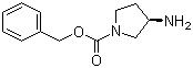 structure of CAS# 122536-72-5, (S)-1-苄氧羰基-3-氨基吡咯烷