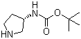 structure of CAS# 122536-76-9, (S)-3-叔丁氧羰基氨基吡咯烷