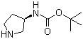 structure of CAS# 122536-77-0, (R)-3-叔丁氧羰基氨基吡咯烷