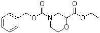 structure of CAS# 1226776-83-5, 2,4-Morpholinedicarboxylic acid 2-ethyl 4-(phenylmethyl) ester