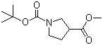 structure of CAS# 122684-33-7, Methyl 1-Boc-3-pyrrolidinecarboxylate