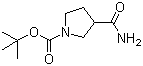 structure of CAS# 122684-34-8, 1-BOC-吡咯烷-3-甲酰胺