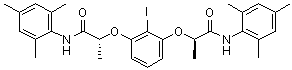 structure of CAS# 1226896-38-3, (2R,2'R)-2,2'-[(2-碘-1,3-亚苯基)二(氧基)]二[N-(2,4,6-三甲基苯基)丙酰胺]
