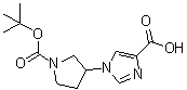 structure of CAS# 1227270-35-0, 1-[1-[叔丁氧羰基]-3-吡咯烷基]-1H-咪唑-4-羧酸