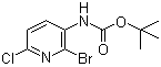 structure of CAS# 1227958-32-8, N-(2-溴-6-氯-3-吡啶基)氨基甲酸叔丁酯
