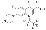 structure of CAS# 1228182-51-1, Pefloxacin-d5