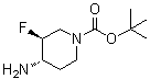structure of CAS# 1228185-45-2, (3S,4S)-4-氨基-3-氟-1-哌啶羧酸叔丁酯