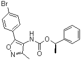 structure of CAS# 1228690-37-6, [5-(4-溴苯基)-3-甲基异恶唑-4-基]氨基甲酸 (R)-1-苯基乙基酯