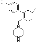 structure of CAS# 1228780-72-0, 1-[[2-(4-氯苯基)-4,4-二甲基环己-1-烯基]甲基]哌嗪