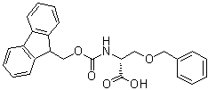 structure of CAS# 122889-11-6, N-[芴甲氧羰基]-O-(苄基)-D-丝氨酸