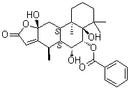 CAS 登录号：1228964-10-0, (4aR,5R,6R,6aS,7R,10aR,11aS,11bR)-5-(苯甲酰氧基)-2,3,4,4a,5,6,6a,7,10a,11,11a,11b-十二氢-4a,6,10a-三羟基-4,4,7,11b-四甲基菲并[3,2-b]呋喃-9(1H)-酮