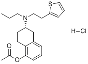 CAS # 1229620-82-9, Rotigotine EP Impurity F HCl, (S)-6-(propyl(2-(thiophen-2-yl)ethyl)amino)-5,6,7,8-tetrahydronaphthalen-1-yl acetate Hydrochloride