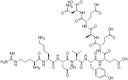 CAS 登录号：123167-51-1, N2-[N-[N-[N-[N-[N-[N-[N-(N2-L-精氨酰-L-赖氨酰)-L-alpha-天冬氨酰]-L-缬氨酰]-L-酪氨酰]-L-alpha-谷氨酰]-L-alpha-谷氨酰]-L-丙氨酰]-L-alpha-谷氨酰]-L-天冬氨酰胺