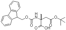 structure of CAS# 1231709-26-4, N-[(9H-芴-9-基甲氧基)羰基]-2-甲基-D-天冬氨酸 4-叔丁酯