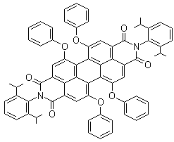 structure of CAS# 123174-58-3, N,N'-双(2,6-二异丙基苯基)-1,6,7,12-四苯氧基苝-3,4:9,10-四甲酰二胺