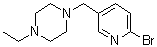 structure of CAS# 1231930-25-8, 1-[(6-溴-3-吡啶基)甲基]-4-乙基哌嗪