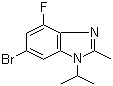 6-Bromo-4-fluoro-2-methyl-1-(1-methylethyl)-1H-benzimidazole molecular structure (CAS 1231930-33-8)