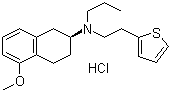 structure of CAS# 1232344-37-4, N-Propyl-N-[(2S)-1,2,3,4-tetrahydro-5-methoxy-2-naphthalenyl]-2-thiopheneethanamine hydrochloride