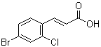 structure of CAS# 1233055-24-7, 3-(4-溴-2-氯苯基)-2-丙烯酸