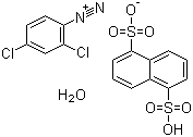 CAS 登录号：123333-91-5, 2,4-二氯重氮苯 1,5-萘二磺酸盐水合物