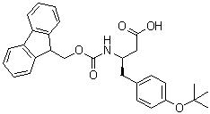 (betaR)-4-(1,1-Dimethylethoxy)-beta-[[(9H-fluoren-9-ylmethoxy)carbonyl]amino]benzenebutanoic acid molecular structure (CAS 1233495-02-7)