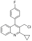structure of CAS# 1234331-56-6, 3-(氯甲基)-2-环丙基-4-(4-氟苯基)喹啉