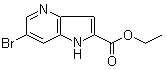 structure of CAS# 1234616-09-1, 6-Bromo-1H-pyrrolo[3,2-b]pyridine-2-carboxylic acid ethyl ester