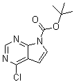 structure of CAS# 1236033-21-8, 4-氯-7H-吡咯并[2,3-d]嘧啶-7-羧酸叔丁酯