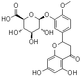 structure of CAS# 1237479-05-8, 5-(3,4-二氢-5,7-二羟基-4-氧代-2H-1-苯并吡喃-2-基)-2-甲氧基苯基 beta-D-吡喃葡糖苷酸