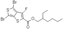 structure of CAS# 1237479-38-7, 4,6-二溴-3-氟噻吩并[3,4-b]噻吩-2-羧酸 2-乙基己基酯