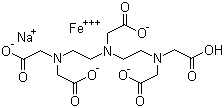 二乙烯三胺五乙酸铁-钠络合物分子结构 (CAS 12389-75-2)