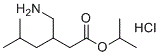 CAS # 1239692-16-0, Pregabalin Impurity E, propan-2-yl 3-(aminomethyl)-5-methylhexanoate,hydrochloride
