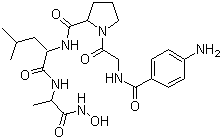 structure of CAS# 124168-73-6, 4-氨基苯甲酰基-甘氨酰-脯氨酰-D-亮氨酰-D-丙氨酰异羟肟酸