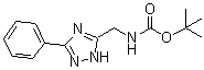 CAS # 1241712-83-3, N-[(3-Phenyl-1H-1,2,4-triazol-5-yl)methyl]carbamic acid 1,1-dimethylethyl ester