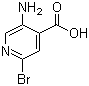 structure of CAS# 1242336-80-6, 5-氨基-2-溴-4-吡啶羧酸