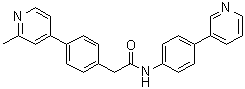 structure of CAS# 1243243-89-1, 4-(2-Methyl-4-pyridinyl)-N-[4-(3-pyridinyl)phenyl]benzeneacetamide