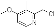 structure of CAS# 124473-12-7, 2-氯甲基-3-甲基-4-甲氧基吡啶