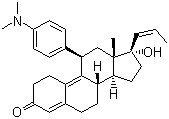 CAS # 124478-60-0, Aglepristone, (8S,11R,13S,14S,17S)-11-(4-Dimethylaminophenyl)-17-hydroxy-13-methyl-17-[(Z)-prop-1-enyl]-1,2,6,7,8,11,12,14,15,16-decahydrocyclopenta[a]phenanthren-3-one