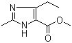 structure of CAS# 1245644-44-3, 4-Ethyl-2-methyl-1H-imidazole-5-carboxylic acid methyl ester