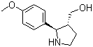 structure of CAS# 1245648-74-1, (2R,3R)-rel-2-(4-甲氧基苯基)-3-吡咯烷甲醇