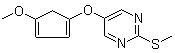 structure of CAS# 1245648-98-9, 5-[(4-甲氧基-1,3-环戊二烯-1-基)氧基]-2-(甲硫基)嘧啶