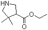 structure of CAS# 1245649-01-7, 4,4-二甲基-3-吡咯烷羧酸乙酯