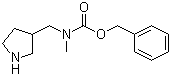 structure of CAS# 1245649-33-5, 甲基(吡咯烷-3-甲基)氨基甲酸苄酯