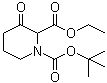 structure of CAS# 1245782-62-0, N-叔丁氧羰基-3-氧代哌啶-2-羧酸乙酯