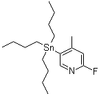 structure of CAS# 1245816-06-1, 2-氟-4-甲基-5-(三丁基锡烷基)吡啶