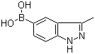 structure of CAS# 1245816-25-4, B-(3-甲基-1H-吲唑-5-基)硼酸