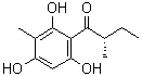 structure of CAS# 124598-11-4, (S)-2-甲基-1-(2,4,6-三羟基-3-甲基苯基)-1-丁酮