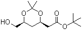 structure of CAS# 124655-09-0, (4R-Cis)-6-羟甲基-2,2-二甲基-1,3-二氧六环-4-乙酸叔丁酯