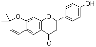 structure of CAS# 124858-37-3, (8S)-7,8-二氢-8-(4-羟基苯基)-2,2-二甲基-2H,6H-苯并[1,2-b:5,4-b']二吡喃-6-酮